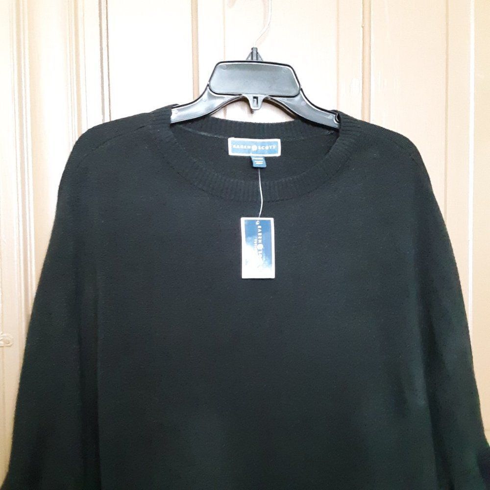 Karen Scott Women's Black Poncho Size PS/PM